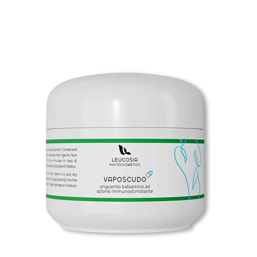 Leucosia VapoScudo Unguento Immunostimolante Rinforza le Difese Naturali, Unguento Balsamico per Raffreddore, Sollievo e Facile Respirazione - Con Echinacea - 50 ml