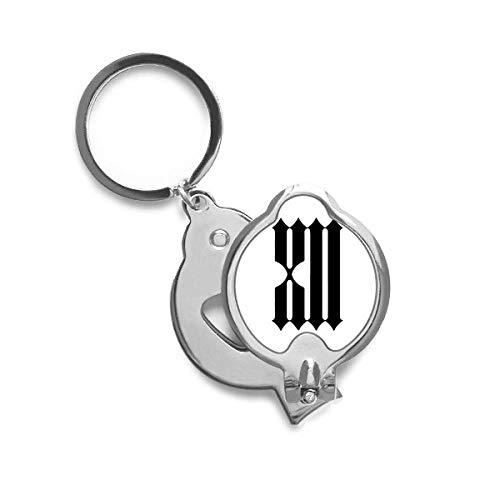 Coupe-ongles original chiffres romains idée cadeau utile avec silhouette noire