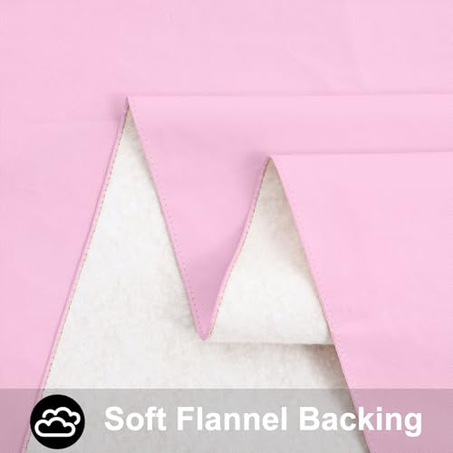 Image of Smiry Rectangle Table Cloth 54x78 Inch, Waterproof Wipeable Vinyl Tablecloths Protector, Oil Spill Proof Plastic Table Cover for Dining, Picnic, Camping, Outdoor, Pink