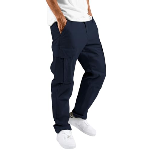 Men's Cargo Pants Lightweight Durable Ripstop Fabric Multiple Pockets Comfortable Loose Fit Casual Outdoor Work3