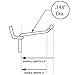 Azar Displays Azar 700882 All Wire Galvanized 2-Inch Metal Hook, 50-Pack