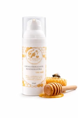 Bee essence de la Vega Crema facial Hidratante con Miel, Jalea Real y Propóleo - Nutre, Regenera y Aporta Luminosidad - Textura Ligera para todo tipo de piel - 50 ml