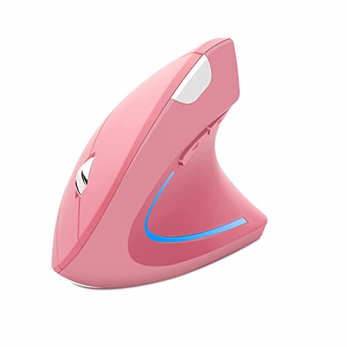 Image of Vertical Mouse, Ergonomic Vertical Mouse, 2.4G High Precision Optical Mice 800 /1200 /1600 for PC Laptop Desktop Mac (Wireless Pink)