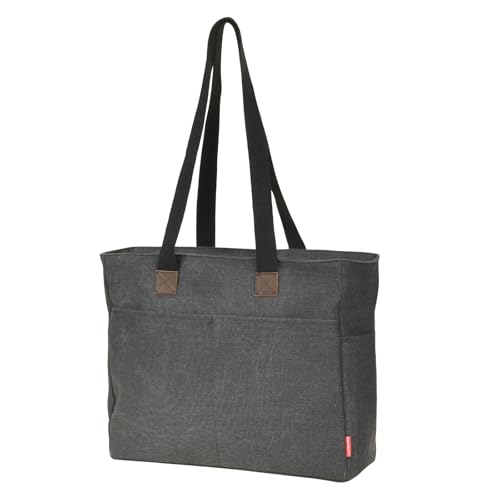 Bolso tote de lona con compartimento para uso diario miniatura 1