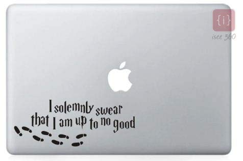 ISEE 360® I Solemnly Swear That I Am Up to No Good Laptop Stickers Vinyl Decal Colour Black (13 15.4inch) Laptop (Size 19CMX6CM) (B07QJ4DRZP) Amazon Price History, Amazon Price Tracker