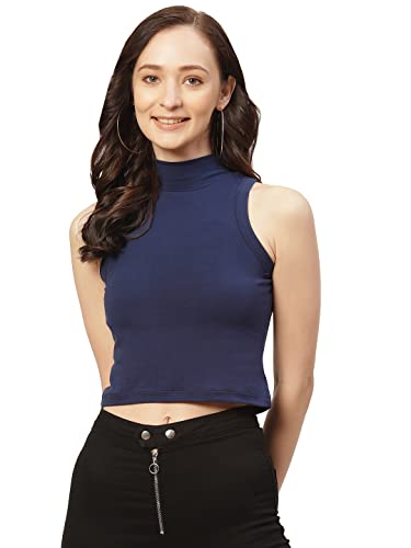 Image of Women Solid Super Soft streachable Cotton Blended Crop Top