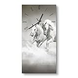 Incluye soporte de pared: con el soporte premontado para la pared, este gran reloj de cristal se cuelga muy rápidamente y está listo para usar. Los espaciadores proporcionan además un atractivo efecto flotante.