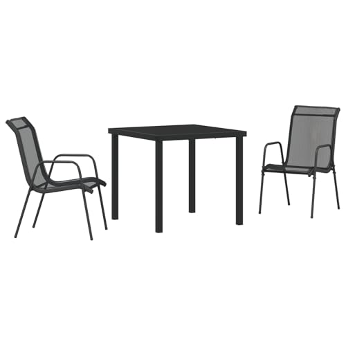 Chaises d'extérieur en textilène résistantes aux intempéries lot de 3 - 3