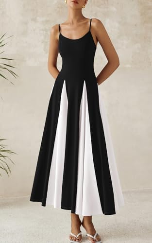 PRETTYGARDEN Spaghetti Strap Backless Summer Dresses for Women 2025 Flowy Maxi Dresses Sleeveless Wedding Guest Dress3