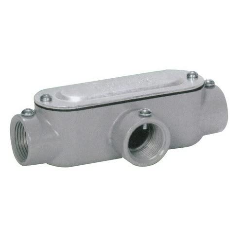 Morris 14261 Combination Conduit Body, Aluminum, Type T, Threaded, Set Screw with Cover and Gasket, 1-1/4