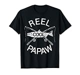 Mens Fishing Reel Cool Papaw Papa Dad Gift Father's Day Grandpa T-Shirt
