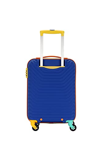 Image of American Tourister Cabin Trolley Bag for Travel|Splash 55 Cms Polycarbonate Hardsided Small Luggage Bag|Speed Wheel 8 Wheel Suitcase for Travel|Trolley Bag for Travelling,Multicolor,55.1 Centimeters