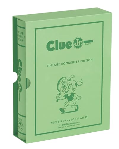Clue Jr. Vintage Bookshelf Edition juego de mesa miniatura 4