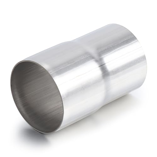 Image of A-KARCK Exhaust Adapter Connector 2.5 inch ID to 2.5 inch OD, Exhaust Pipe Reducer 4 inch Overall Length 304 Stainless Steel