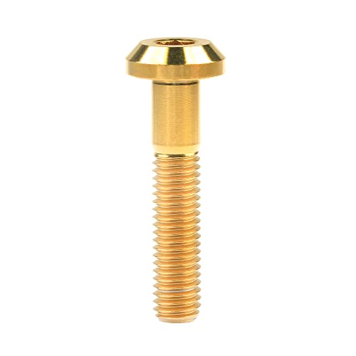 GerRiT 1 個 チタン合金六角穴M6 M8x12 15 20 25 30 35 40mm自転車オートバイホイールナンバープレート取付ボルト (ゴールド, M8x40mm)