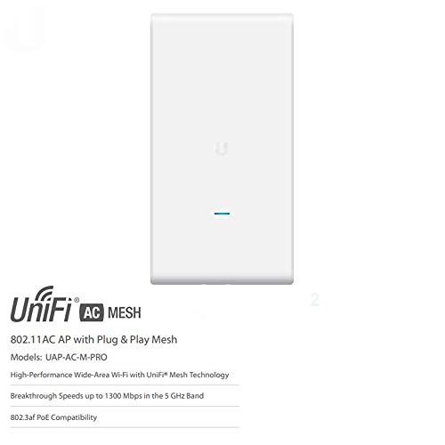Unifi Ac Mesh Wireless Access Point Uap-Ac-M-Pro-Us 802.11Ac 3X3 Mimo Outdoor Wi-Fi (2 Units) #TOP2