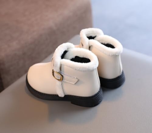 Girls Boys Warm Winter Ankle Boots Kids PU Leather Waterproof Snow Booties for Toddler/Little Kid4