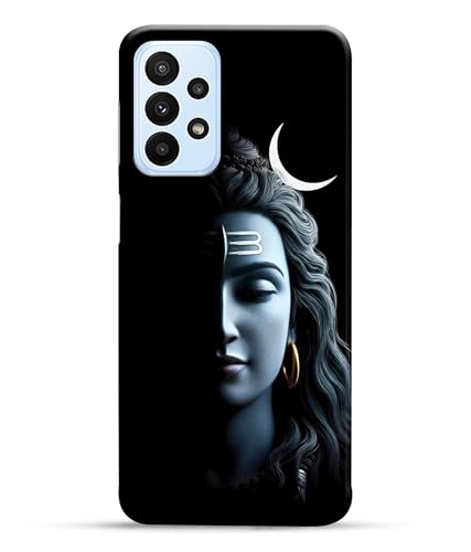 Image of Lord Shiva Half Face Printed Hard Back Case Cover Compatible for Samsung Galaxy A23 LTE | A23 5G | Samsung A23 5G (Multicolor) - D1668