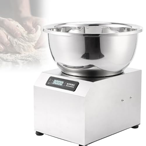 Máquina amasadora de masa, capacidad de 5 kg/8 kg, tapa de acero inoxidable y temporizador, fácil de limpiar para pizza y pan, 10 kg por lote