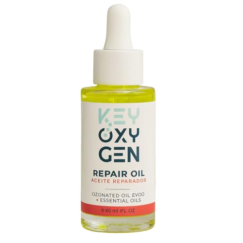 KEYOXYGEN Repair Oil Aceite corporal hidratante y regenerante, difumina marcas y cicatrices. AOVE ozonizado puro y aceites esenciales aromatizados