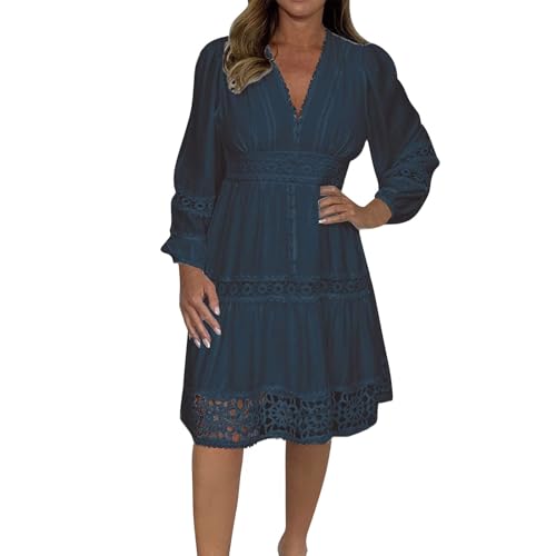 Boho Dresses for Women Hollow Out Lace Crochet...