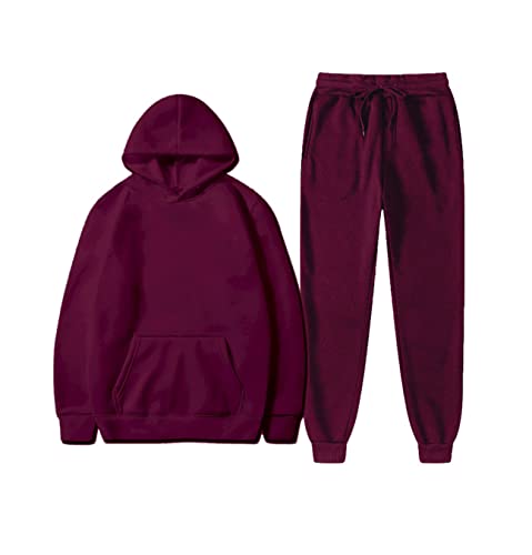 Survêtement homme en polaire bordeaux taille L avec poche pratique
