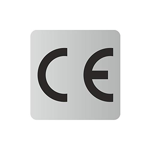 Adesivo CE pellicola PE - 15 X 15 mm - Argento