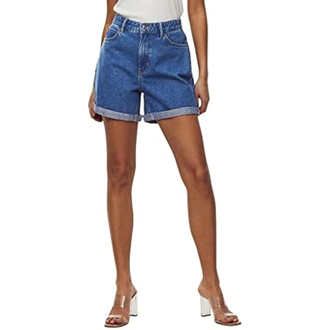 ONLY Damen ONLVEGA Life HW MOM NOOS Jeans-Shorts, Medium Blue Denim, M Cover