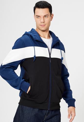 HUNGSON Men's Sweat Suit 2 Piece Outfit Casual Zipper Hoodie Sports Jogging Tracksuits Set3