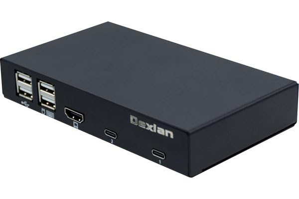 Switch KVM 2 Ports USB C DEXLAN haute résolution 4K pour console HDMI