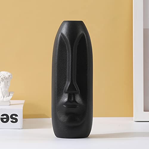 Yuccasly Face Vases, Delicately Carved Art Face Style Vases, Creative Floral Vases,Arrangement Ceramic Vases, for Home Office Wedding Holiday Party and Events Decoration