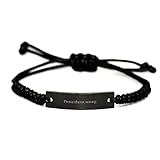 Artist Unknown Inspirational Men Black Rope Bracelet, Prove Them Wrong, Motivational Birthday Chistmas Gifts for Men Hasband Son Brother