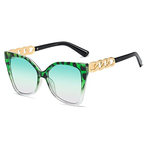 Lunettes de soleil œil de chat haut de gamme aux nuances de luxe dégradées