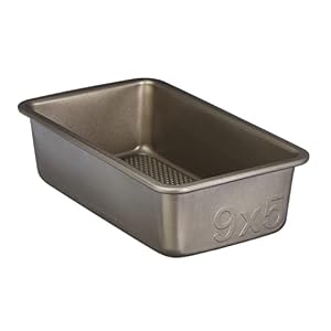 Goodcook Aluminized Steel, Diamond-Infused Non-Stick Coated Textured Bakeware, Loaf Pan, champagne pewter Goodcook Aluminized Steel Diamond Infused Non Stick Coated Textured Bakeware Loaf Pan champagne pewter