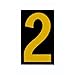 Brady 5890-2, 58902 Bradylite Reflective Number and Letter, (12 Packs of 25 pcs)