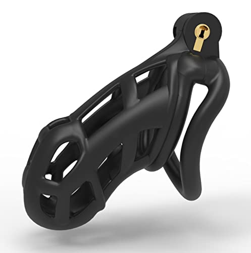 Jaula Protectora De BéIsbol para Hombre De Resina 3D Negra con 4 Anillos, XL