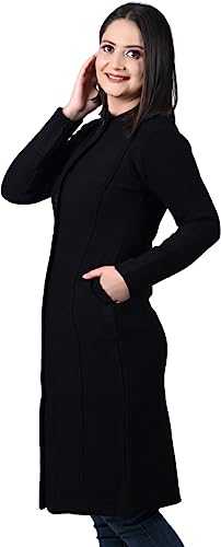 Image of TWENTY ME Winter Wear Casual Acrylic Wool Full Sleeve with Pockets Women's Extra Long Cardigans (4328)