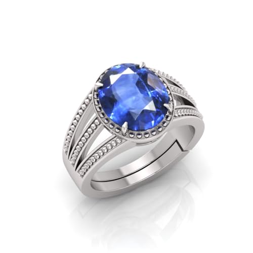 Bague saphir bleu astrologique ajustable pour harmoniser vos énergies