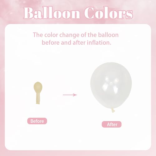 Image of 60pcs Pink and White Balloons 12inch with Clear Pastel Pearl Pink Balloons for Wedding Bridal Baby Shower Shower Birthday Party Decorations