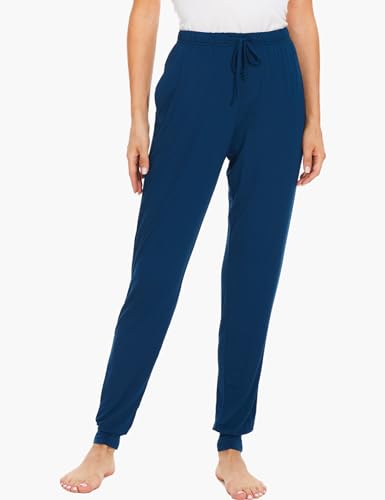 Image of GYS Women's Pajama Pants - Viscose Made from Bamboo, Joggers Pants with Pockets Comfy Lounge Sleep Pants Pj Bottoms