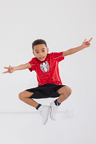 Image of Marvel Cosplay Athletic 2-Piece T-Shirt and Shorts Set Toddler to Big Kid