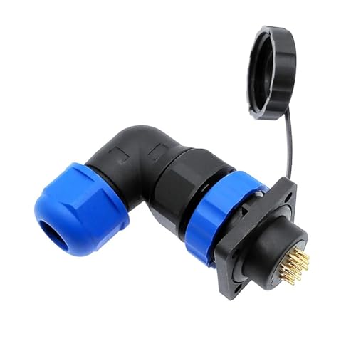 Conector acodado SP20 de 90 grados para instalaciones electrónicas y paneles de automatización 4
