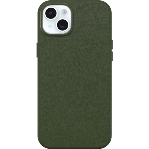 Image of OtterBox iPhone 15 Plus Symmetry Series Cactus Leather for MagSafe - Cactus Grove (Green), Snaps to MagSafe, Ultra-Sleek, Raised Edges Protect Camera & Screen