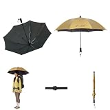 3F UL GEAR 傘 日除け 防水 頑丈 152g軽量 リュックに固定可 シルバー塗層 晴雨兼用 カーボンファイバー骨組 20Dダイニーマナイロン混紡生地 釣り キャンプ トレッキング 登山 通勤 通学 メンズ レディース 雨具 直径95cm×長65cm (金色)