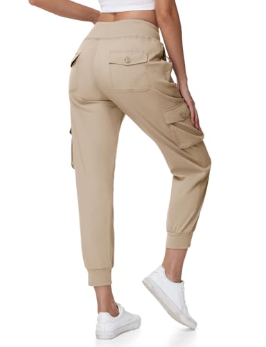 TBMPOY Womens Cargo Work Joggers Hiking Lightweight Pant Casual Travel Sweatpant Quick Dry Outdoor Trip Travel 6 Pockets