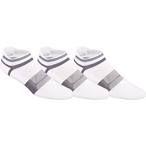 ASICS Quick Lyte Cushion Single Tab (3 Pack), White/Grey Heather, X-Large