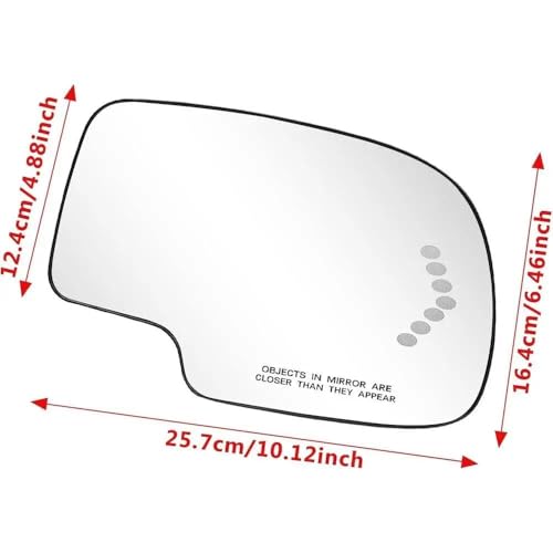 Verre de rétroviseur passager chauffant pour GMC Yukon Suburban 2003-2006