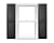 Polaris Homeside Open Louver Vinyl Shutters (1 Pair) 14-1/2in. x 55in. - 050 Black