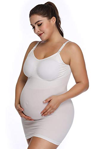 Lataly LATALY-4017-BLACK+GREY+GEEN+WHITE-L Seamless Nursing Tank Tops For Breastfeeding Padded Sleep Maternity Cami Bras thumb #4