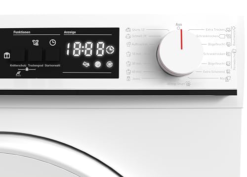 Sharp KD-NCA8S7PW91-DE Kondenstrockner Frontlader, 8 kg, 15 Trockenprogramme inkl. 12-Minuten-Schnelltrocken, Schontrommel, LED-Innenbeleuchtung, Kindersicherung, Weiß – Bild 7